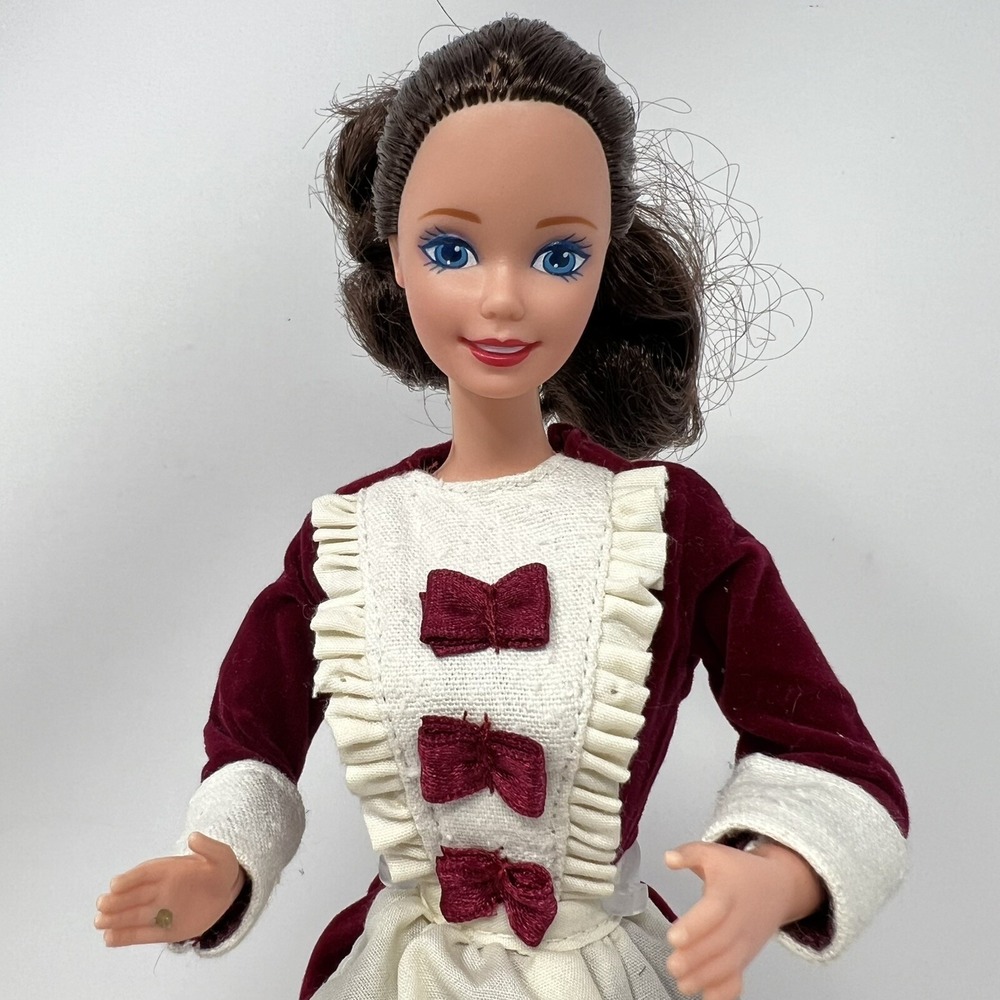 Barbie Doll Pilgrim Vintage 1966 Mattel Burgundy Velvet Dress Malaysia
